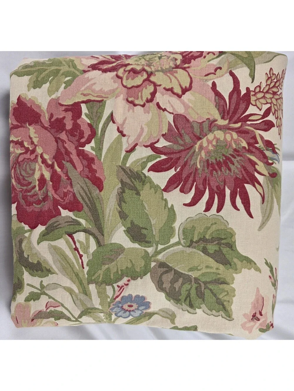 Pottery Barn Linen Blend King Duvet Cover Floral Marla Multicolored Pre-owned